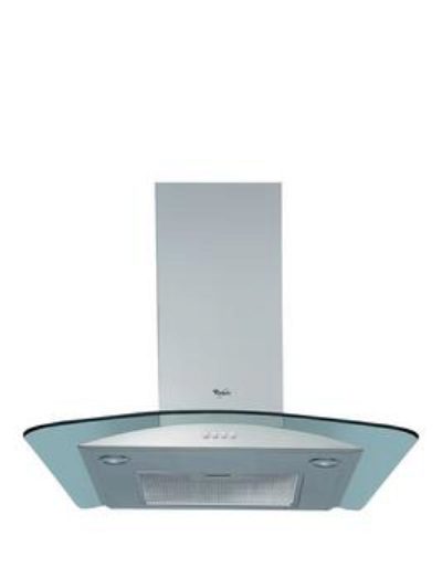 Whirlpool Akr694Ukix 60Cm Built-In Curved Glass Cooker Hood - Stainless Steel Whirlpool Akr694Ukix 60Cm Built-In Curved Glass Cooker Hood - Stainless Steel